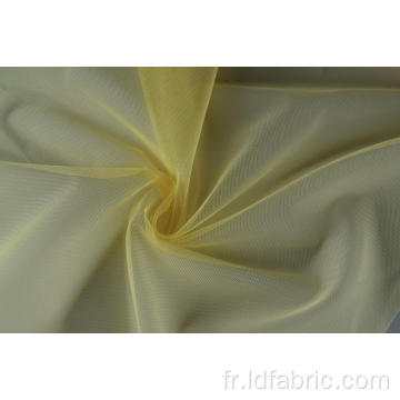 Tissu en maille 100% polyester teinture jaune